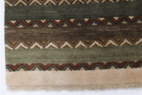 Modern Multicolor Hand Knotted 51 X 71 Area Rug 250-27125 Image 6