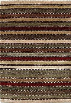 Pakistani Modern Multicolor Rectangle 5x7 ft Wool Carpet 27125