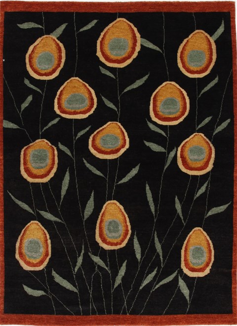 Modern Beige Hand Knotted 48 X 62 Area Rug 250-27126 Image 0