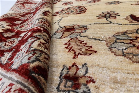 Pishavar Beige Hand Knotted 410 X 60 Area Rug 250-27127 Image 1