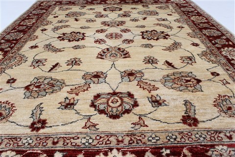 Pishavar Beige Hand Knotted 410 X 60 Area Rug 250-27127 Image 4