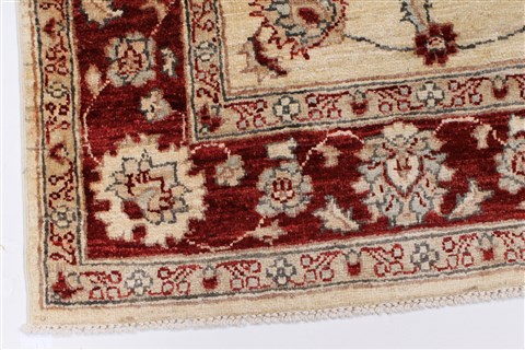 Pishavar Beige Hand Knotted 410 X 60 Area Rug 250-27127 Image 7