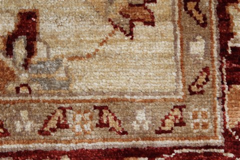 Pishavar Beige Hand Knotted 50 X 63 Area Rug 250-27129 Image 10