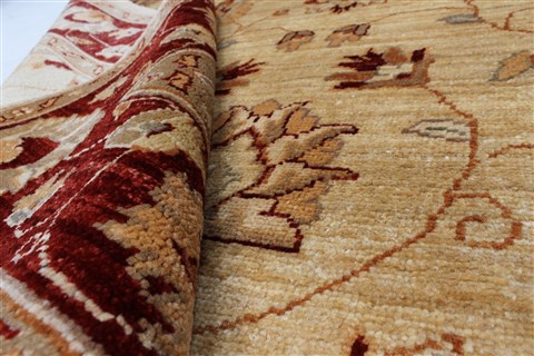 Pishavar Beige Hand Knotted 50 X 63 Area Rug 250-27129 Image 1