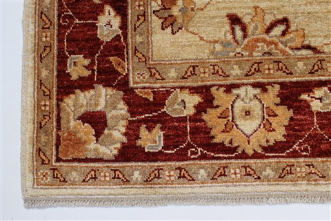 Pishavar Beige Hand Knotted 50 X 63 Area Rug 250-27129 Image 7