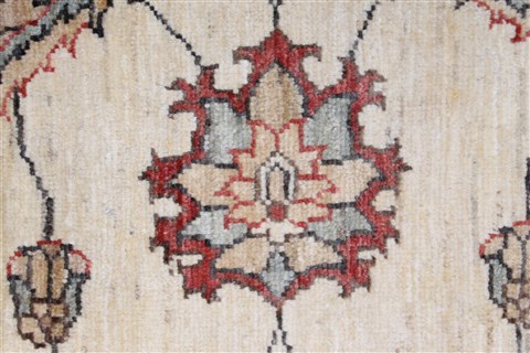 Pishavar Beige Hand Knotted 411 X 63 Area Rug 250-27130 Image 11