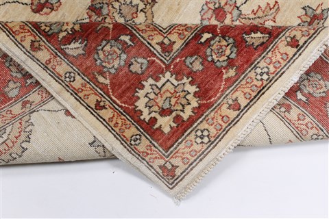 Pishavar Beige Hand Knotted 411 X 63 Area Rug 250-27130 Image 4