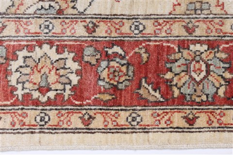 Pishavar Beige Hand Knotted 411 X 63 Area Rug 250-27130 Image 7