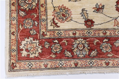 Pishavar Beige Hand Knotted 411 X 63 Area Rug 250-27130 Image 9