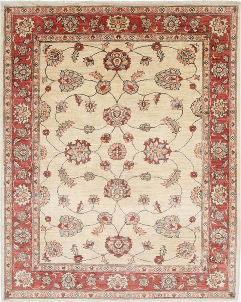 Pishavar Beige Hand Knotted 411 X 63 Area Rug 250-27130 Image 0