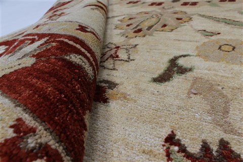 Pishavar Beige Hand Knotted 49 X 69 Area Rug 250-27131 Image 11