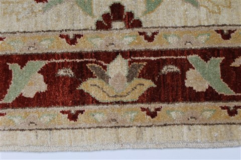 Pishavar Beige Hand Knotted 49 X 69 Area Rug 250-27131 Image 5