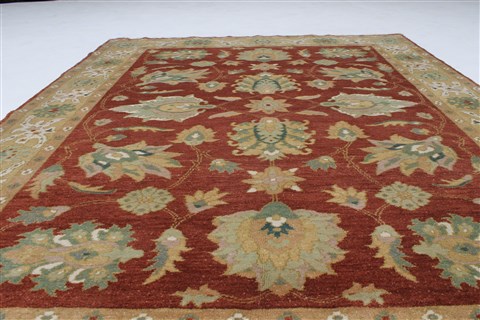 Chobi Green Hand Knotted 56 X 72 Area Rug 250-27132 Image 4