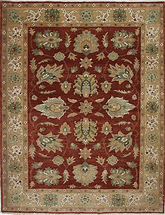 Egyptian Chobi Green Rectangle 5x8 ft Wool Carpet 27132