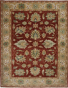 Egyptian Chobi Green Rectangle 5x8 ft Wool Carpet 27132