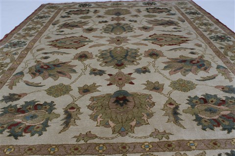 Chobi Beige Hand Knotted 56 X 611 Area Rug 250-27135 Image 5