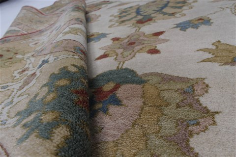 Chobi Beige Hand Knotted 57 X 72 Area Rug 250-27136 Image 3