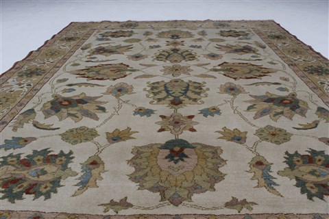 Chobi Beige Hand Knotted 57 X 72 Area Rug 250-27136 Image 6