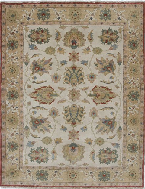 Chobi Beige Hand Knotted 57 X 72 Area Rug 250-27136 Image 0