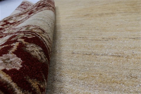 Pishavar Beige Hand Knotted 50 X 61 Area Rug 250-27137 Image 1