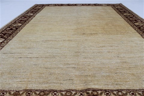 Pishavar Beige Hand Knotted 50 X 61 Area Rug 250-27137 Image 4