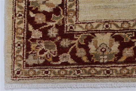 Pishavar Beige Hand Knotted 50 X 61 Area Rug 250-27137 Image 7