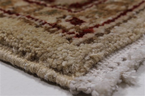 Pishavar Beige Hand Knotted 50 X 61 Area Rug 250-27137 Image 8