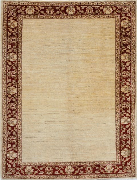 Pishavar Beige Hand Knotted 50 X 61 Area Rug 250-27137 Image 0