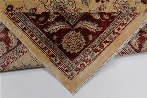 Pishavar Beige Hand Knotted 50 X 68 Area Rug 250-27139 Image 2