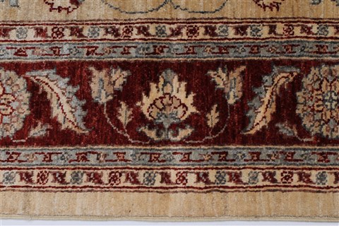 Pishavar Beige Hand Knotted 50 X 68 Area Rug 250-27139 Image 5