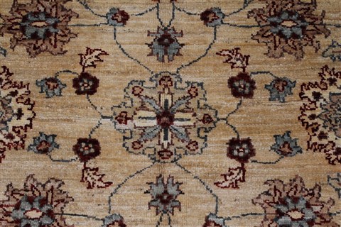 Pishavar Beige Hand Knotted 50 X 68 Area Rug 250-27139 Image 6