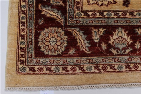 Pishavar Beige Hand Knotted 50 X 68 Area Rug 250-27139 Image 7