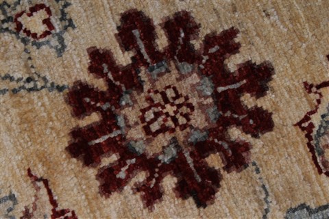 Pishavar Beige Hand Knotted 50 X 68 Area Rug 250-27139 Image 9