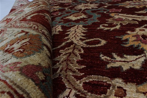 Pishavar Red Hand Knotted 411 X 63 Area Rug 250-27140 Image 11