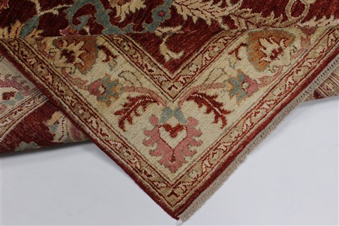 Pishavar Red Hand Knotted 411 X 63 Area Rug 250-27140 Image 1