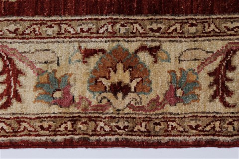 Pishavar Red Hand Knotted 411 X 63 Area Rug 250-27140 Image 4