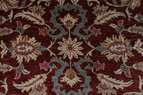 Pishavar Red Hand Knotted 411 X 63 Area Rug 250-27140 Image 5
