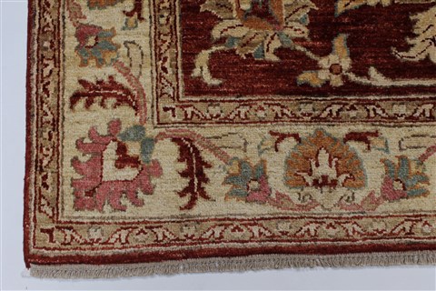 Pishavar Red Hand Knotted 411 X 63 Area Rug 250-27140 Image 6