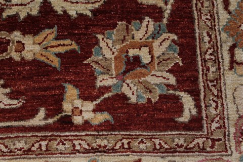 Pishavar Red Hand Knotted 411 X 63 Area Rug 250-27140 Image 9