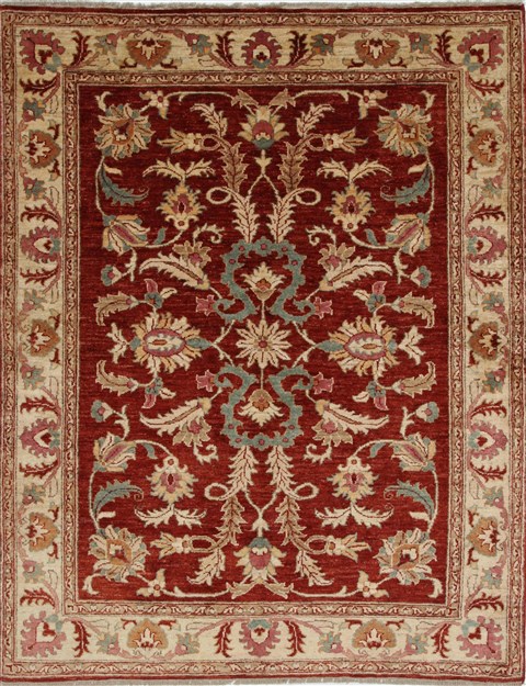 Pishavar Red Hand Knotted 411 X 63 Area Rug 250-27140 Image 0
