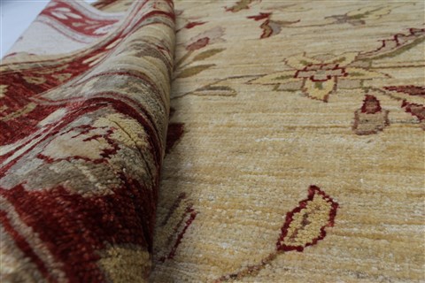 Pishavar Beige Hand Knotted 51 X 611 Area Rug 250-27141 Image 1