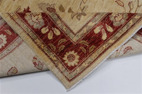 Pishavar Beige Hand Knotted 51 X 611 Area Rug 250-27141 Image 2