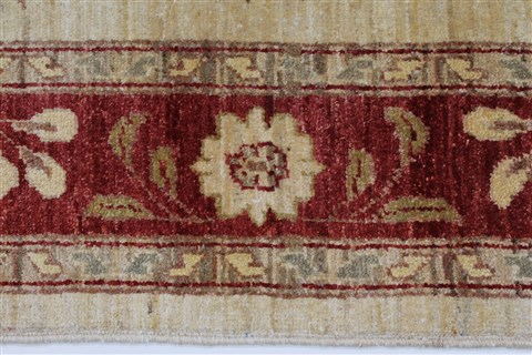 Pishavar Beige Hand Knotted 51 X 611 Area Rug 250-27141 Image 5
