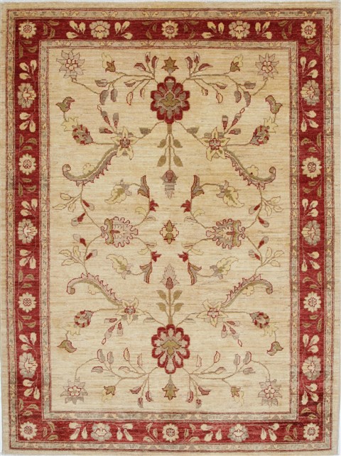 Pishavar Beige Hand Knotted 51 X 611 Area Rug 250-27141 Image 0