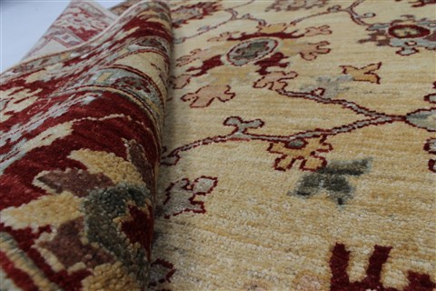 Chobi Beige Hand Knotted 410 X 64 Area Rug 250-27142 Image 1