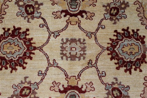 Chobi Beige Hand Knotted 410 X 64 Area Rug 250-27142 Image 6