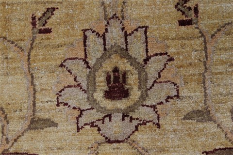 Pishavar Beige Hand Knotted 53 X 65 Area Rug 250-27143 Image 10