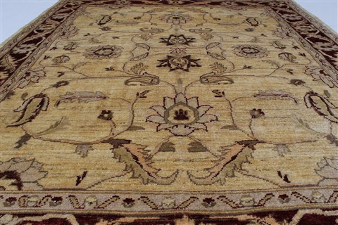 Pishavar Beige Hand Knotted 53 X 65 Area Rug 250-27143 Image 5
