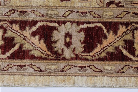 Pishavar Beige Hand Knotted 53 X 65 Area Rug 250-27143 Image 6