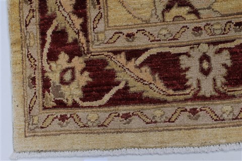 Pishavar Beige Hand Knotted 53 X 65 Area Rug 250-27143 Image 8